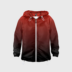 Ветровка с капюшоном детская Red gradient, цвет: 3D-белый
