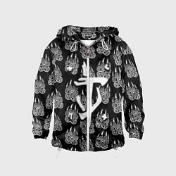 Ветровка с капюшоном детская Doom хищник леса, цвет: 3D-белый