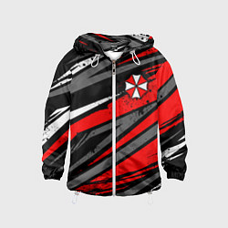 Ветровка с капюшоном детская Umbrella - red lines, цвет: 3D-белый