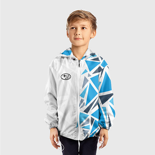 Детская ветровка Субару - фрагменты / 3D-Белый – фото 3