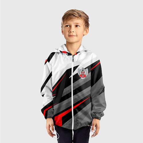 Детская ветровка Федерация бокса - спортивный / 3D-Белый – фото 3