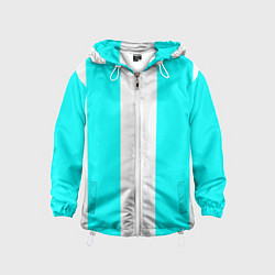 Ветровка с капюшоном детская Color blue and white, цвет: 3D-белый