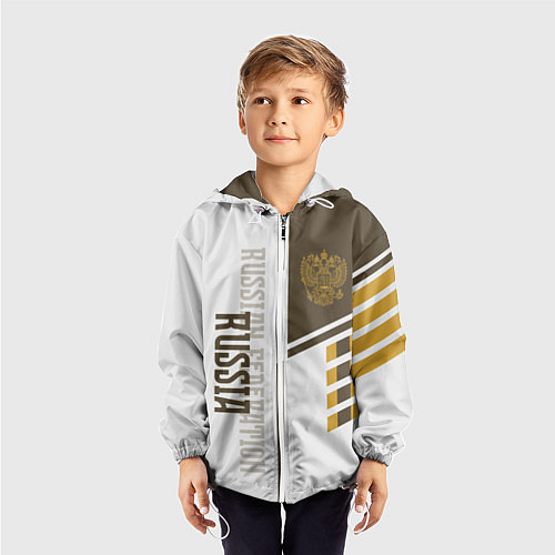 Детская ветровка Герб России / 3D-Белый – фото 3