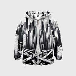 Ветровка с капюшоном детская American metropolis, цвет: 3D-белый