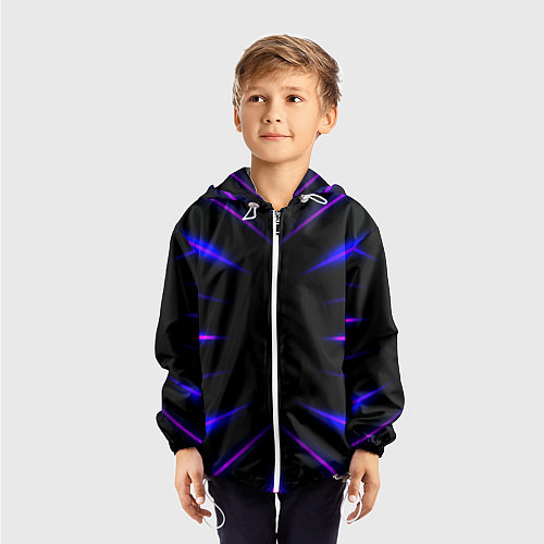 Детская ветровка Color black neon neon / 3D-Белый – фото 3