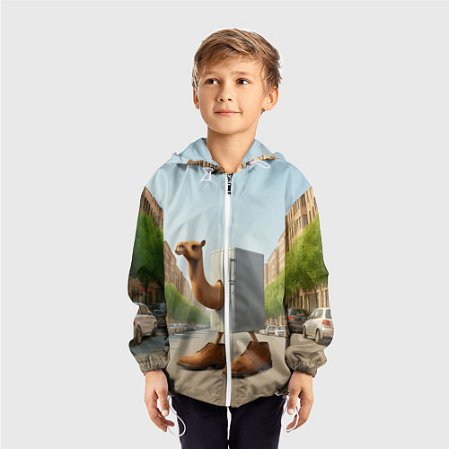 Детская ветровка Фриго Камело мем / 3D-Белый – фото 3
