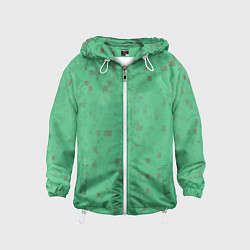 Ветровка с капюшоном детская Color green brown, цвет: 3D-белый