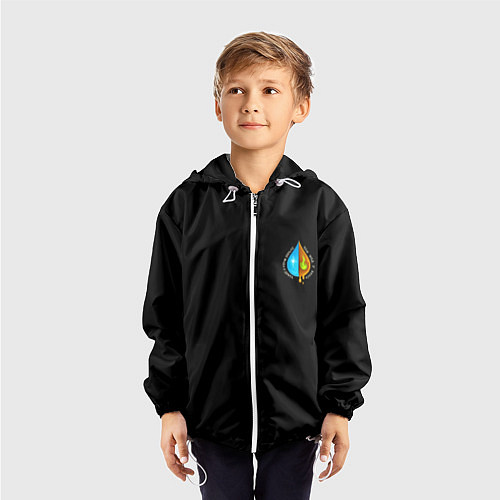 Детская ветровка Лучше вода у друга полноцветный узор / 3D-Белый – фото 3