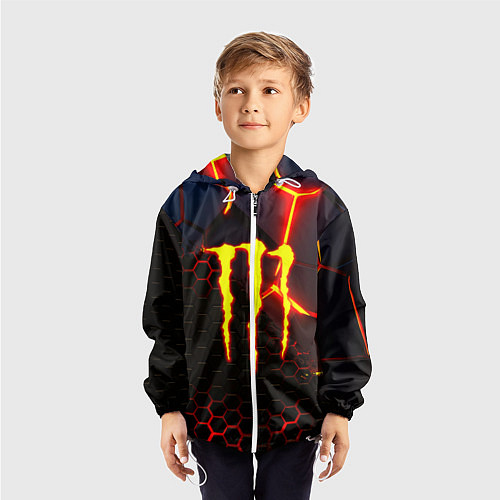Детская ветровка Monster energy броня краски / 3D-Белый – фото 3