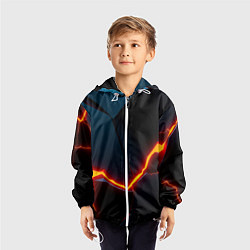Ветровка с капюшоном детская Breaking block, цвет: 3D-белый — фото 2