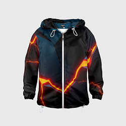 Ветровка с капюшоном детская Plate split, цвет: 3D-белый