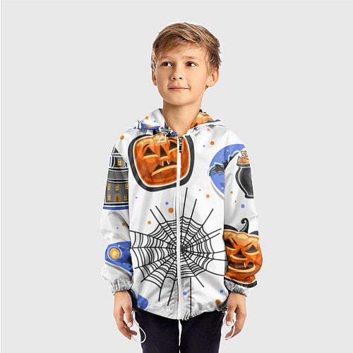 Детская ветровка Holiday halloween / 3D-Белый – фото 3