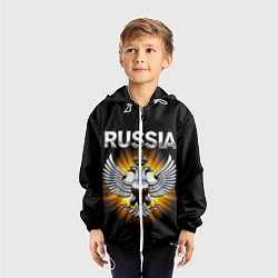 Ветровка с капюшоном детская Серебрянный орёл, цвет: 3D-белый — фото 2