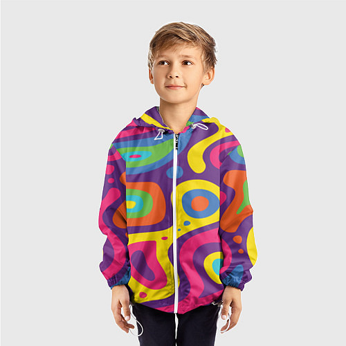 Детская ветровка Abstract tac / 3D-Белый – фото 3