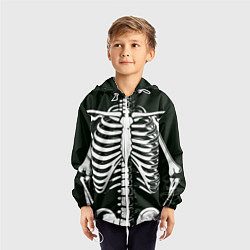 Ветровка с капюшоном детская Я скелетон, цвет: 3D-белый — фото 2