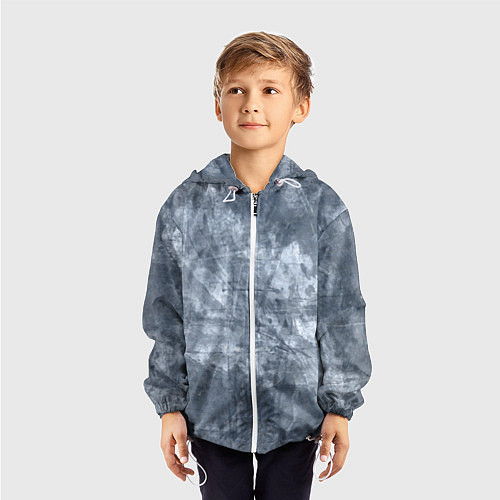 Детская ветровка Абстракция - gray-blue / 3D-Белый – фото 3