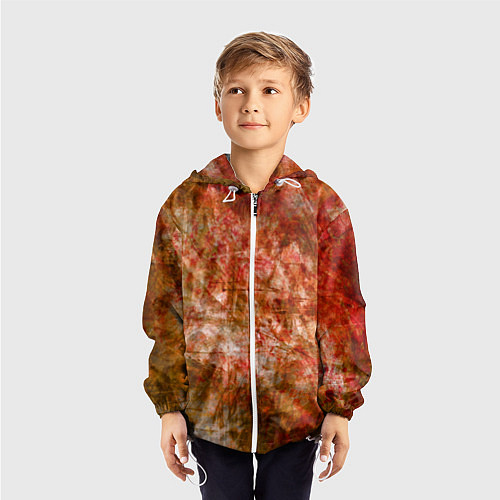 Детская ветровка Абстракция - bright red / 3D-Белый – фото 3