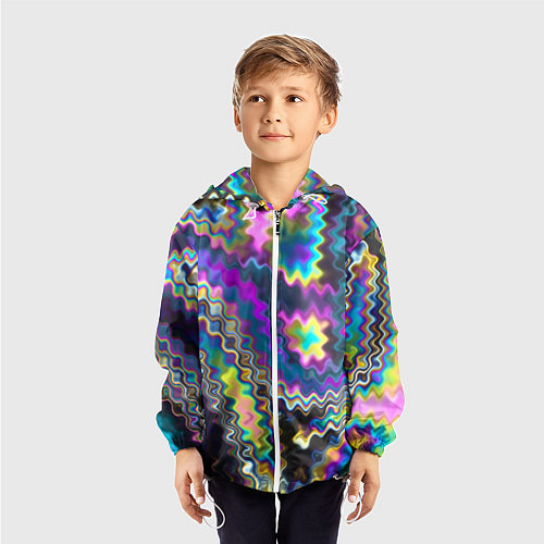 Детская ветровка Абстракция переливы / 3D-Белый – фото 3