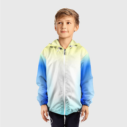 Детская ветровка Color yellow blue white / 3D-Белый – фото 3