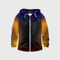 Ветровка с капюшоном детская Color black red blue, цвет: 3D-белый