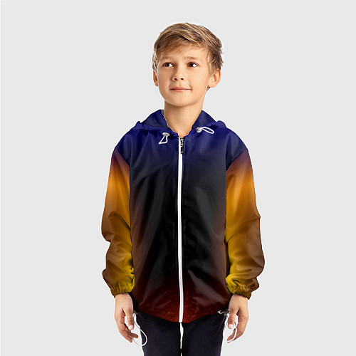 Детская ветровка Color black red blue / 3D-Белый – фото 3