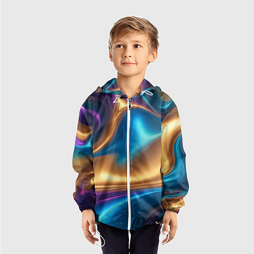 Детская ветровка Сплавы разноцветные / 3D-Белый – фото 3