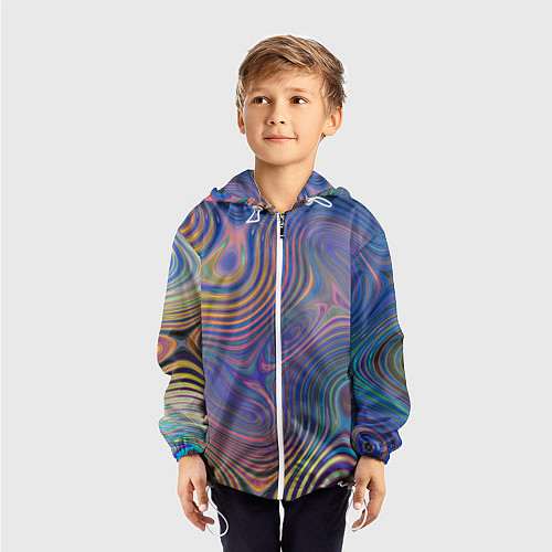 Детская ветровка Абстрактная рябь / 3D-Белый – фото 3