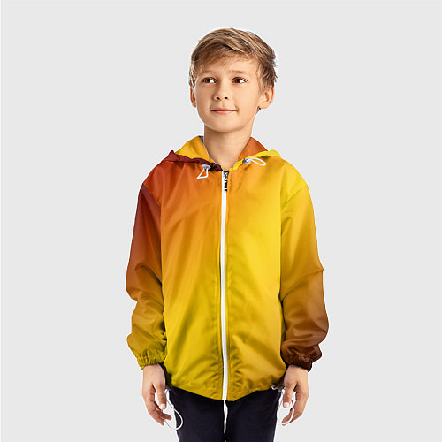 Детская ветровка Color yellow red gradient / 3D-Белый – фото 3