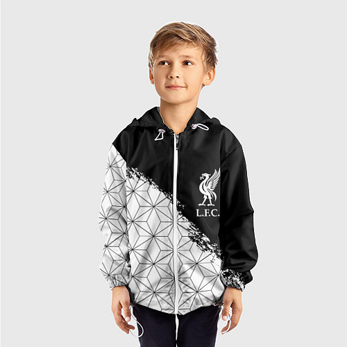 Детская ветровка Liverpool краски текстура геометрия / 3D-Белый – фото 3
