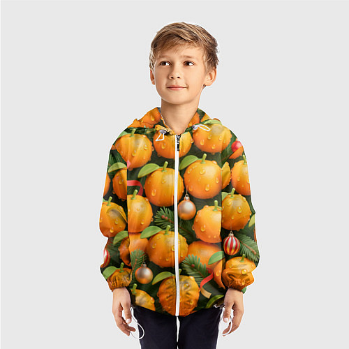 Детская ветровка Мандариновое настроение / 3D-Белый – фото 3