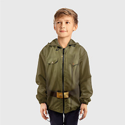 Ветровка с капюшоном детская Униформа солдата, цвет: 3D-черный — фото 2
