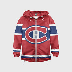 Ветровка с капюшоном детская Montreal Canadiens, цвет: 3D-белый