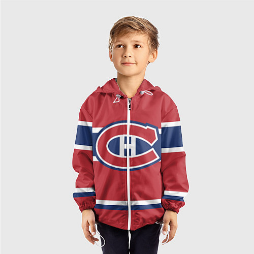 Детская ветровка Montreal Canadiens / 3D-Белый – фото 3