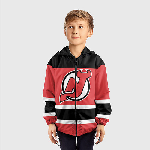 Детская ветровка New Jersey Devils / 3D-Черный – фото 3