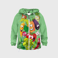 Ветровка с капюшоном детская Правильное питание, цвет: 3D-белый