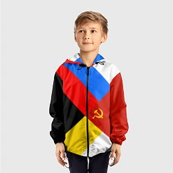 Ветровка с капюшоном детская Вечная Россия, цвет: 3D-черный — фото 2