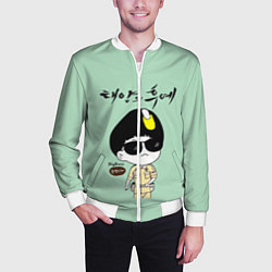 Бомбер мужской Song Joong Ki: Big boss, цвет: 3D-белый — фото 2