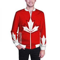 Бомбер мужской Сборная Канады: домашняя форма, цвет: 3D-белый — фото 2
