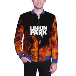 Бомбер мужской Linkin Park: Hell Flame, цвет: 3D-синий — фото 2