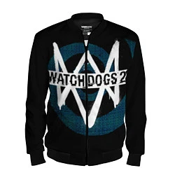 Бомбер мужской Watch Dogs 2, цвет: 3D-черный