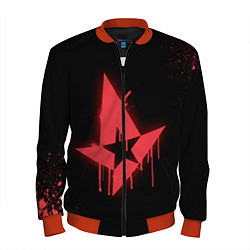 Бомбер мужской Astralis: Black collection, цвет: 3D-красный