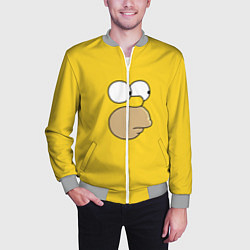 Бомбер мужской Гомер стесняется, цвет: 3D-меланж — фото 2