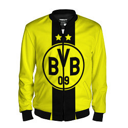 Бомбер мужской BVB FC: Yellow line, цвет: 3D-черный