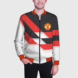 Бомбер мужской Manchester United: Stipe, цвет: 3D-красный — фото 2
