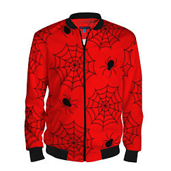Бомбер мужской Рассадник пауков, цвет: 3D-черный