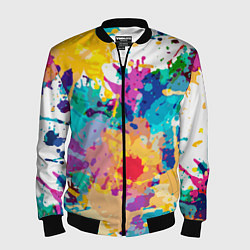 Бомбер мужской Пятна краски, цвет: 3D-черный