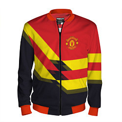 Бомбер мужской Man UTD FC: Black style, цвет: 3D-красный