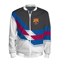 Бомбер мужской Barcelona FC: White style, цвет: 3D-белый