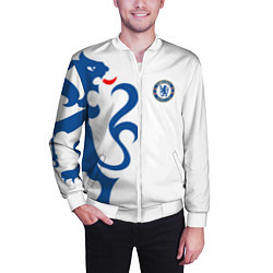 Бомбер мужской FC Chelsea: White Lion, цвет: 3D-белый — фото 2