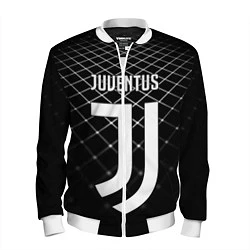 Бомбер мужской FC Juventus: Black Lines, цвет: 3D-белый